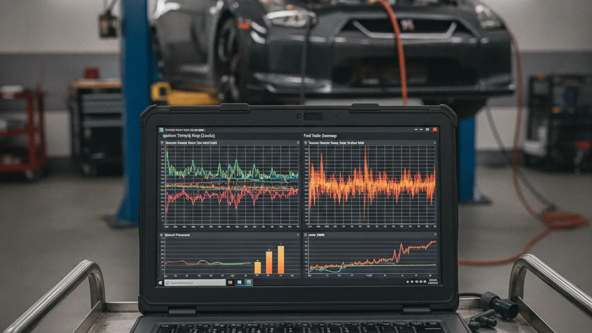Modification de la crackle map dans le logiciel de reprogrammation ECU sur banc