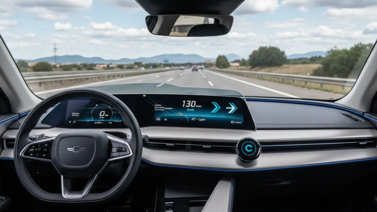 Détecteur radar assistant de conduite légal installé sur pare-brise voiture